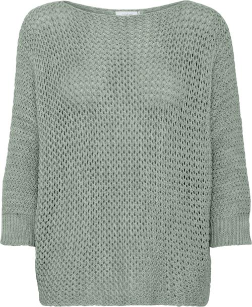 Se Sorbet Sbcarly Knit Blouse Kvinde Granite Green Sweaters Str M/L - hos Magasin ved Magasin