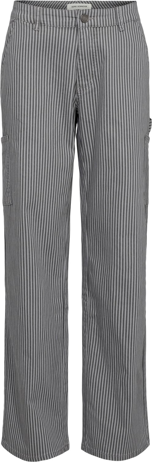 Sofie Schnoor Pants Str 12 år / 152 cm - Grey Striped Bukser hos Magasin