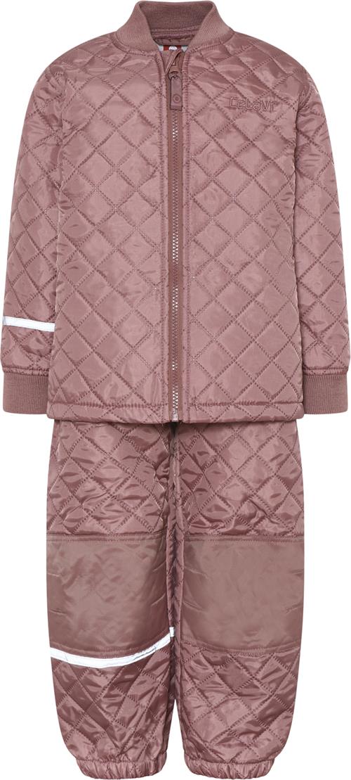 CeLaVi Basic Thermal set Solid Str 98 - Burlwood Termosæt- & Dragter hos Magasin