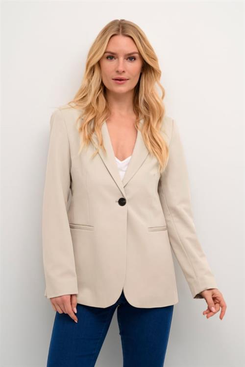 Se Kaffe Kasakura Blazer Kvinde Feather Gray Blazere Str 40 - hos Magasin ved Magasin