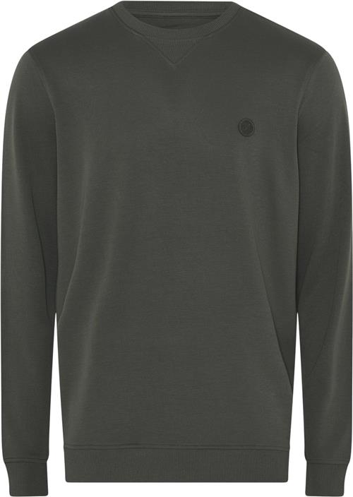 JBS of Denmark JBS of Denmark Badge Crew Neck Mand Grøn Sweatshirts Str L - Bambus hos Magasin