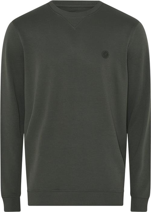 JBS of Denmark JBS of Denmark Badge Crew Neck Mand Grøn Sweatshirts Str M - Bambus hos Magasin