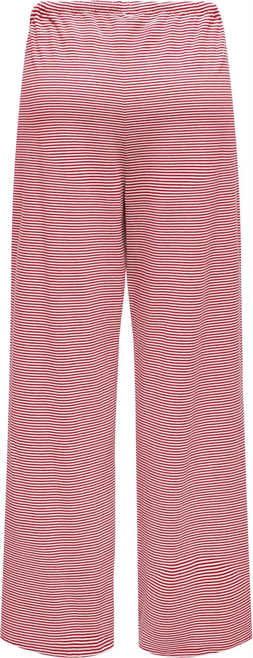 ONLY Onlkaren Wide Pants CS JRS Kvinde White/racing Red Bukser Med Brede Ben Str XS - hos Magasin