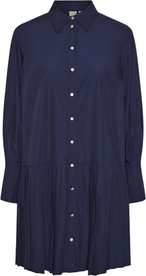 YAS Yasroyanna LS Shirt Dress S. Kvinde Navy Blazer Maxi Kjoler Str XL - Bomuld hos Magasin