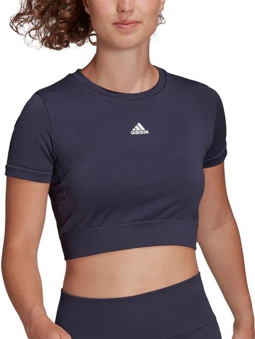 adidas Aeroknit Seamless Fitted Cropped Trænings Tshirt XL - Trænings T-shirts Polyester hos Magasin