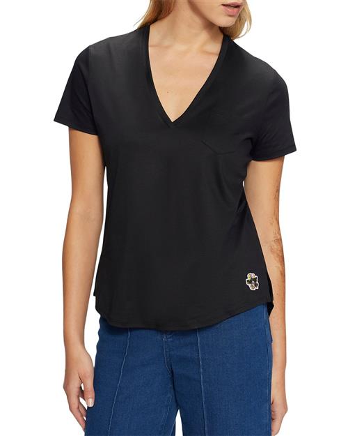 Ted Baker Lovage Easy fit v Neck Tshirt Kvinde Black Kortærmede T-shirts Str S /2 - hos Magasin