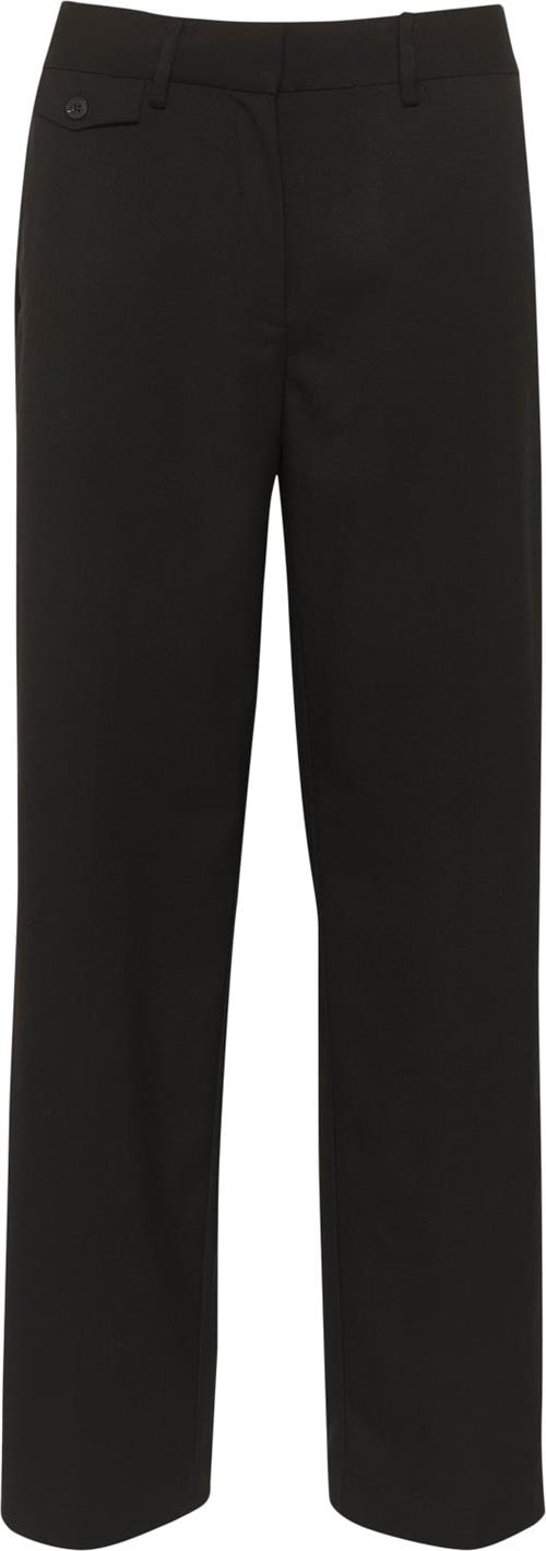 Karen by Simonsen Kbmilano Solid Pants Kvinde Meteorite Bukser Med Lige Ben Classic Fit Str 44 - hos Magasin