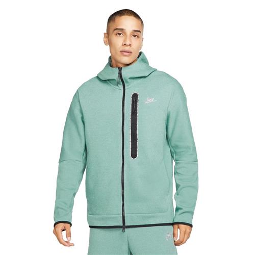 Nike Nike Sportswear Tech Fleece ME Mand Green Fleece Str S - Bomuld hos Magasin