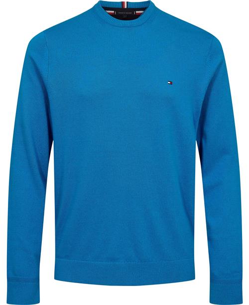 Tommy Hilfiger Pima ORG CTN Cashmere Crew Neck Mand Cerulean Aqua Sweaters Str S Cashmere - hos Magasin