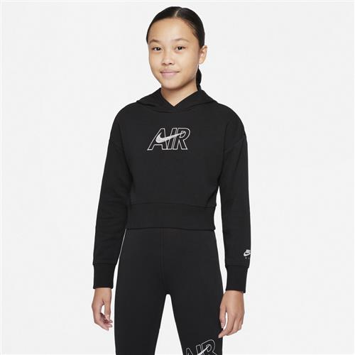 Nike Air French Terry Crop Hættetrøje 122-128 / XS - Sweatshirts & Hættetrøjer hos Magasin