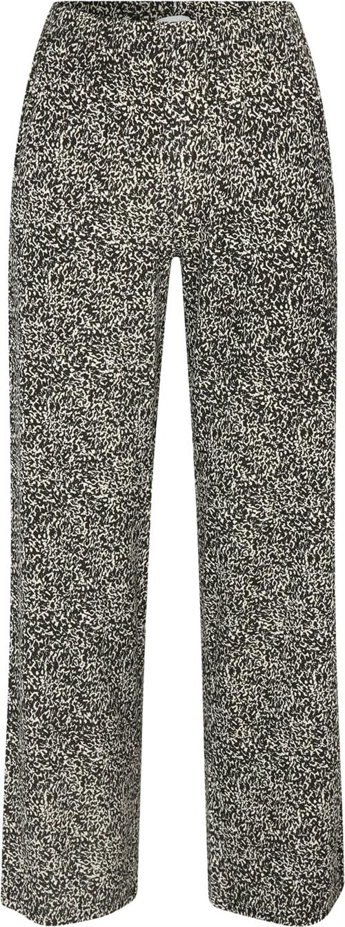 Rosemunde Viscose Trousers Kvinde Black Surface Print Bukser Med Lige Ben Str L - hos Magasin