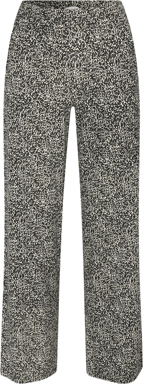 Rosemunde Viscose Trousers Kvinde Black Surface Print Bukser Med Lige Ben Str XL - hos Magasin