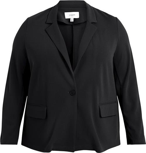 Evoked Vila Viloan L/S Fitted Blazer/su/cur N Kvinde Black Blazere Str 48 - hos Magasin