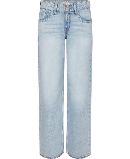 Levi's Superlow Loose Abraided ART Kvinde Light Indigo - Flat Finish Straight Jeans Loose Fit Str W29 / L34 - hos Magasin