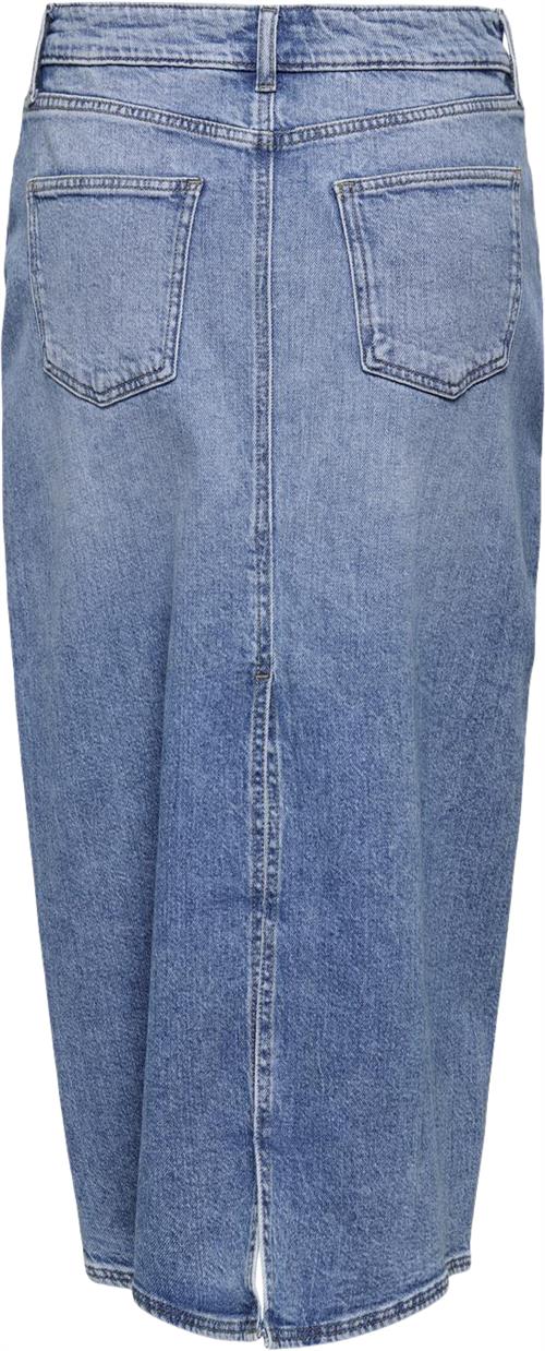 ONLY Onlmilla Midi Skirt DNM CS Kvinde Light Blue Denim Midi Nederdele Str M - hos Magasin