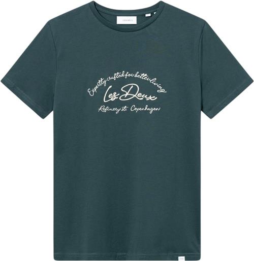 Se Les Deux Camden Tshirt Mand Pine Green/ivory Kortærmede T-shirts Str S - hos Magasin ved Magasin