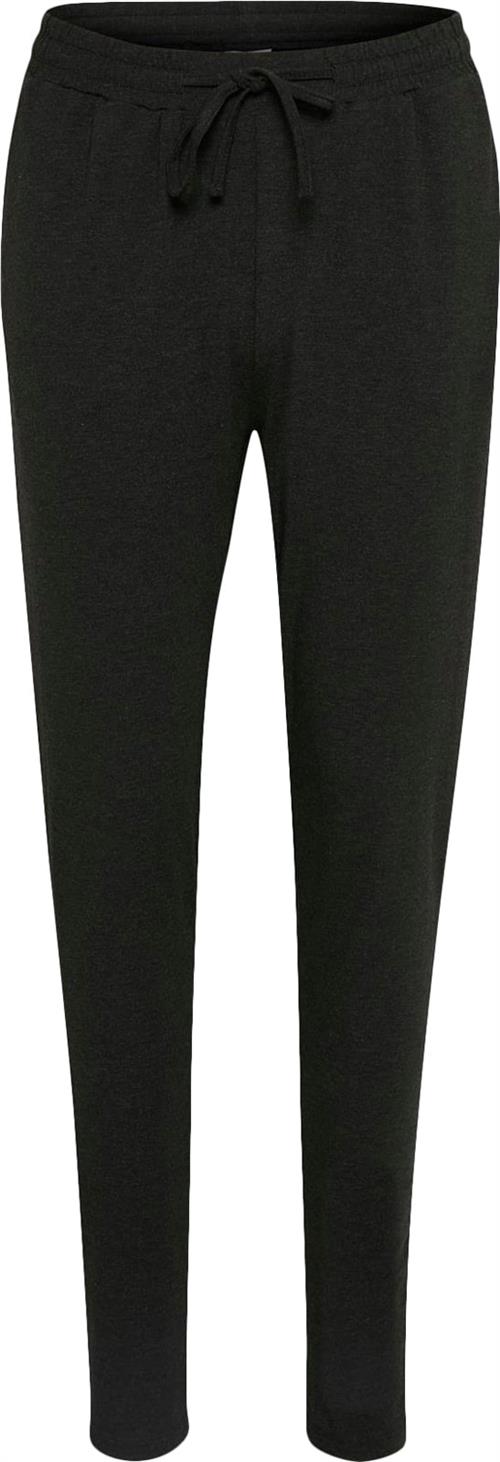 Kaffe Linda Pant Kvinde Dark Grey Melange Bukser Med Smalle Ben Regular Fit Str XS - hos Magasin