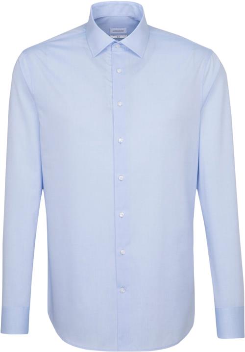 Seidensticker Business Shirt Slim Mand Blue Langærmede Skjorter Slim Fit Str 42 - hos Magasin