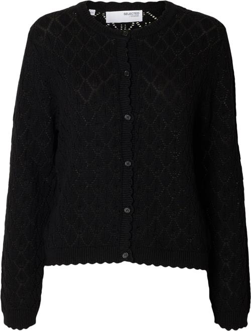 Selected Femme Slfsofia LS Structure Knit Cardigan Kvinde Sort Cardigans Str S - hos Magasin