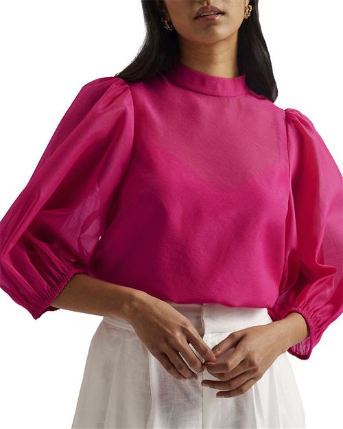 Se Ted Baker Frias Sheer Organza Top With Balloo Kvinde Brt-pink Toppe Str S /2 - hos Magasin ved Magasin