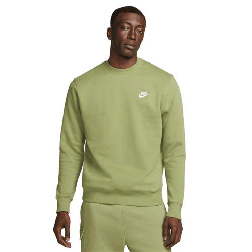 Nike Club Crewneck Mand Alligator/white Sweatshirts Str L - Bomuld hos Magasin