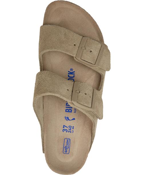 Se Birkenstock Arizona SFB VL Faded Khaki Kvinde Khaki Flade Sandaler Str 39 - hos Magasin ved Magasin