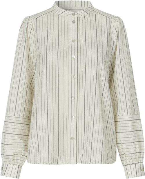 Lollys Laundry Linall Shirt LS Kvinde Stripe Langærmede Skjorter Str L - hos Magasin