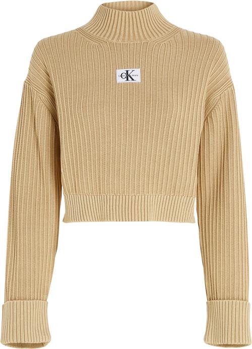 Calvin Klein Washed Monologo Sweater Kvinde Aat Sweaters Str L - hos Magasin