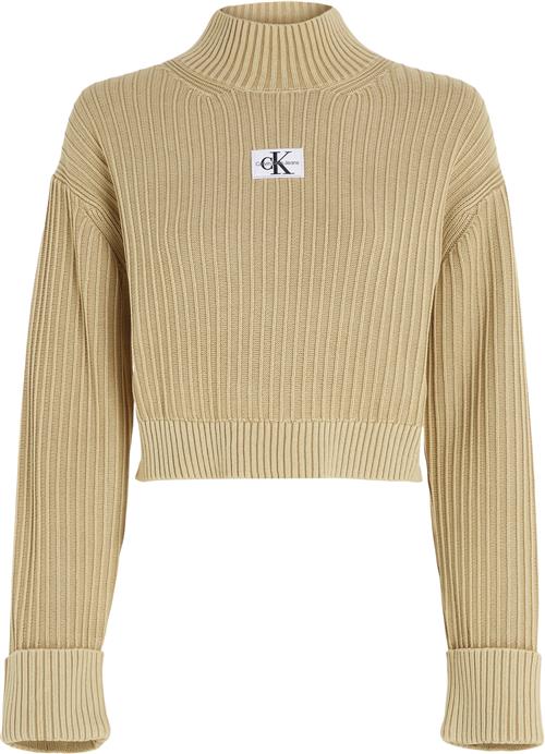 Calvin Klein Washed Monologo Sweater Kvinde Aat Sweaters Str M - hos Magasin