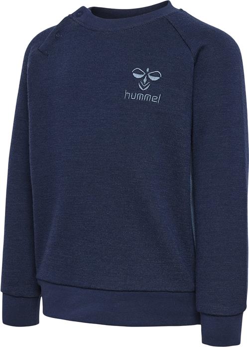 Hummel Hmlwulbato Sweatshirt Str 9-12 mdr / 80 - Blå Sweatshirts hos Magasin