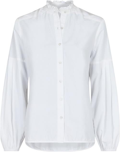 Neo Noir Yassie C Poplin Shirt Kvinde White Langærmede Skjorter Str 38 - hos Magasin