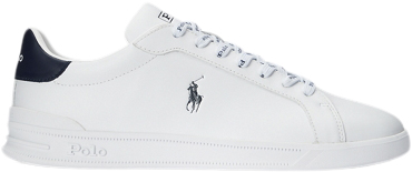 Polo Ralph Lauren Heritage Court II Leather Sneaker Mand Hvid/navy Sneakers Str 46 - hos Magasin