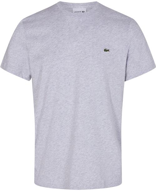 Se Lacoste Short Sleeved Crew Neck Teeshirt Mand Grå Kortærmede T-shirts Regular Fit Str S - Bomuld hos Magasin ved Magasin