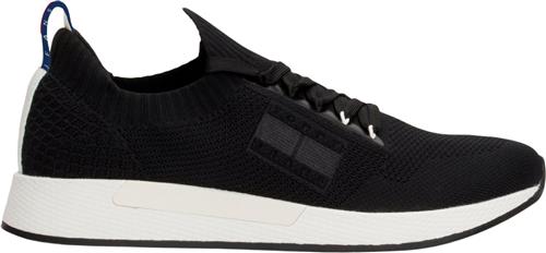 Tommy Hilfiger TJM Elevated Runner Knitted Mand Black Sneakers Str 46 - hos Magasin