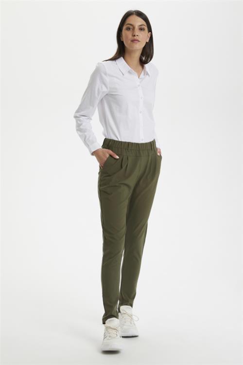 Se Kaffe Jillian Pants Kvinde Grape Leaf Bukser Med Smalle Ben Regular Fit Str 44 - hos Magasin ved Magasin