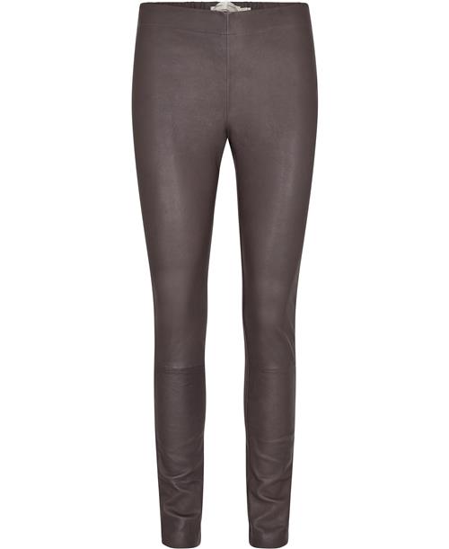 Se InWear Luella Leggings Premium Kvinde Sandy Grey Læderbukser Str 44 - hos Magasin ved Magasin