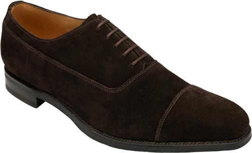 Se Loake Truman Dark Brown Suede Mand Dark Brown Business Sko Str 44 - hos Magasin ved Magasin