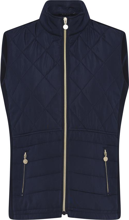 Se Micha Waistcoat_ Quilt Andjerseymix Kvinde Navy Veste Str 40 - hos Magasin ved Magasin