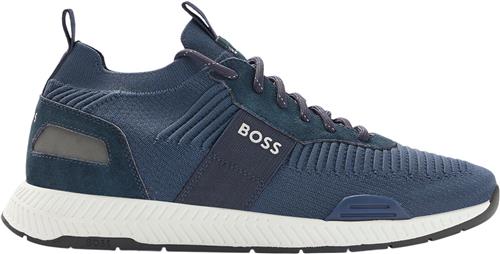 BOSS Boss Men Business Shoes Mand Blå Sneakers Str 42 - hos Magasin