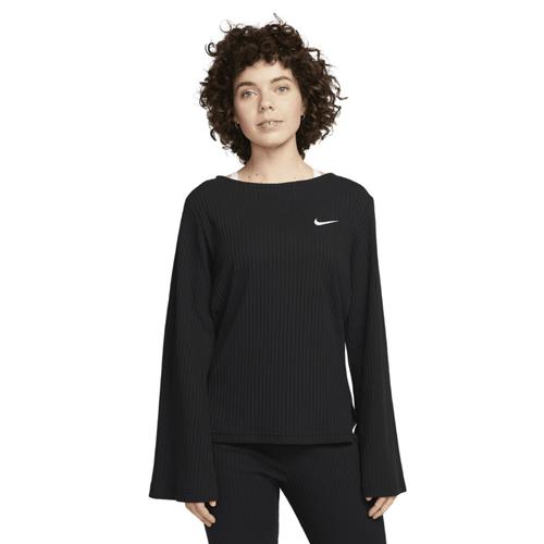 Nike Sportswear Ribbed Jersey Long Sleeve top M - Trænings T-shirts Bomuld hos Magasin