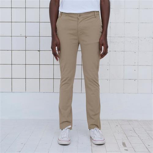 By Garment Makers The Organic Chino Pants Mand Khaki Chinos Regular Fit Str "28"" / 32" - hos Magasin