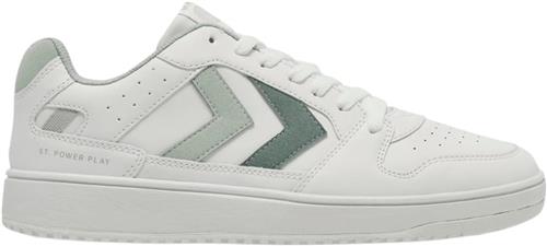 Se Hummel ST. Power Play Sneakers Kvinde White/erayish Green Sneakers Str 41 - hos Magasin ved Magasin