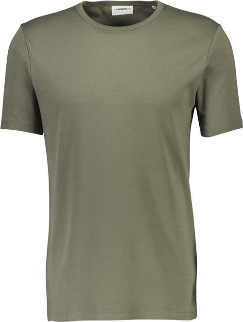 Se Lindbergh Basic Oneck tee S/S Mand Army Kortærmede T-shirts Relaxed Fit Str S - Bomuld hos Magasin ved Magasin