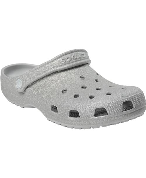 Crocs Classic Glitter Clog Kvinde Silver/glitter Slip-ins Str 36-37 - hos Magasin