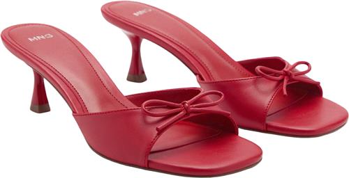 Se MANGO Slingback Heeled Sandal With bow Kvinde Red Højhælede Sandaler Str 42 - hos Magasin ved Magasin