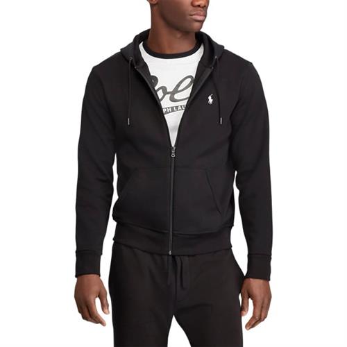 Polo Ralph Lauren Doubleknit Full-zip Hoodie Mand Sort Hoodies Str S - hos Magasin