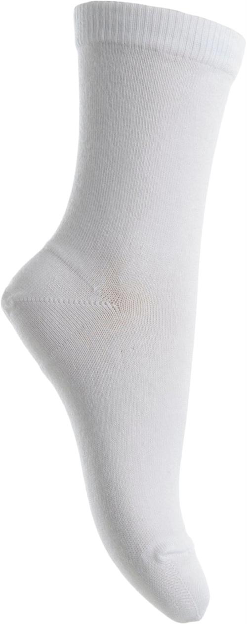 mp Denmark Ankle Cotton Plain Str 33/36 - Hvid Strømper hos Magasin