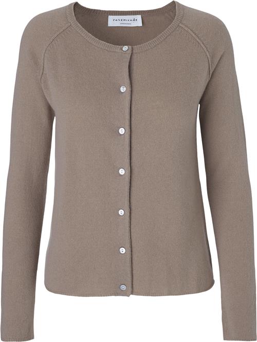 Rosemunde Wool & Cashmere Cardigan Kvinde Dark Sand Cardigans Str XL Cashmere - hos Magasin