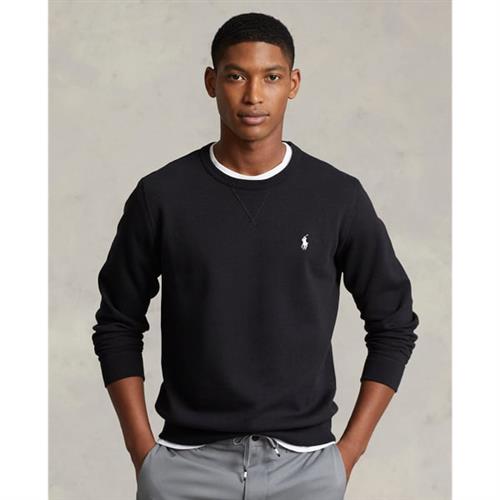 Se Polo Ralph Lauren Doubleknit Sweatshirt Mand Polo Black/cream Pp Sweatshirts Str XL - hos Magasin ved Magasin