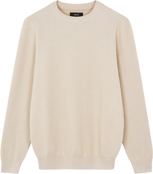 Mads Nørgaard - Copenhagen Tight Cotton Emil Knit Mand Sand Sweaters Str XL - hos Magasin